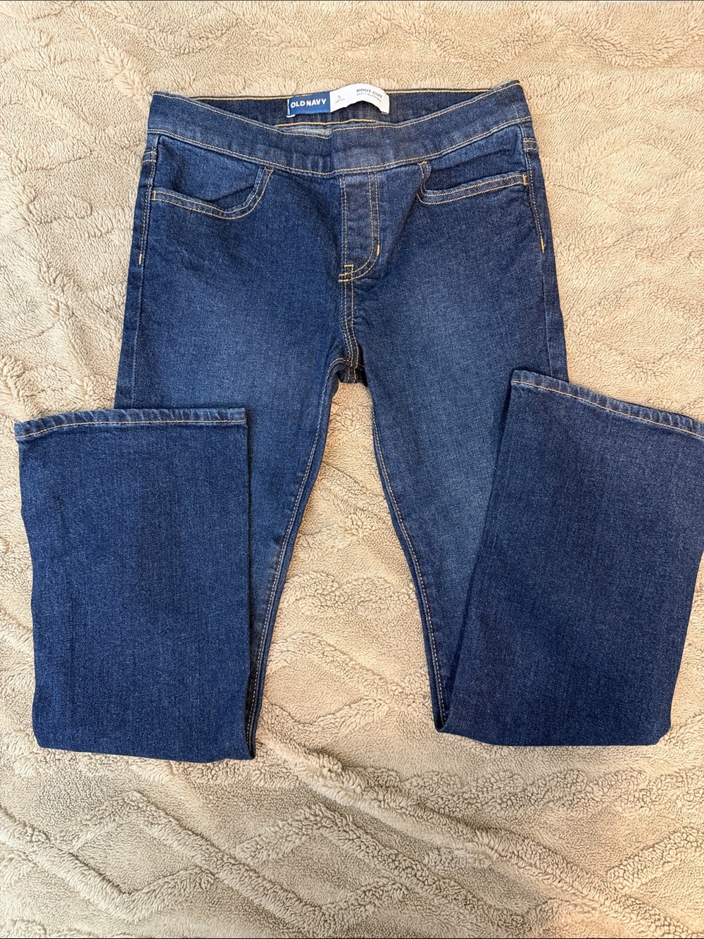 NWOT Old Navy Girls Dark Wash Wow Bootcut pull-on Jeans